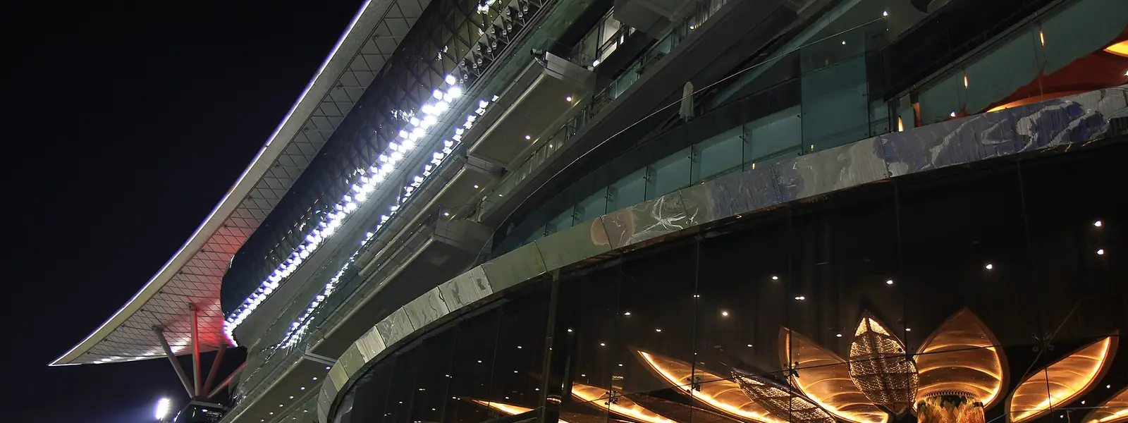 Meydan Racecourse, Dubai at night