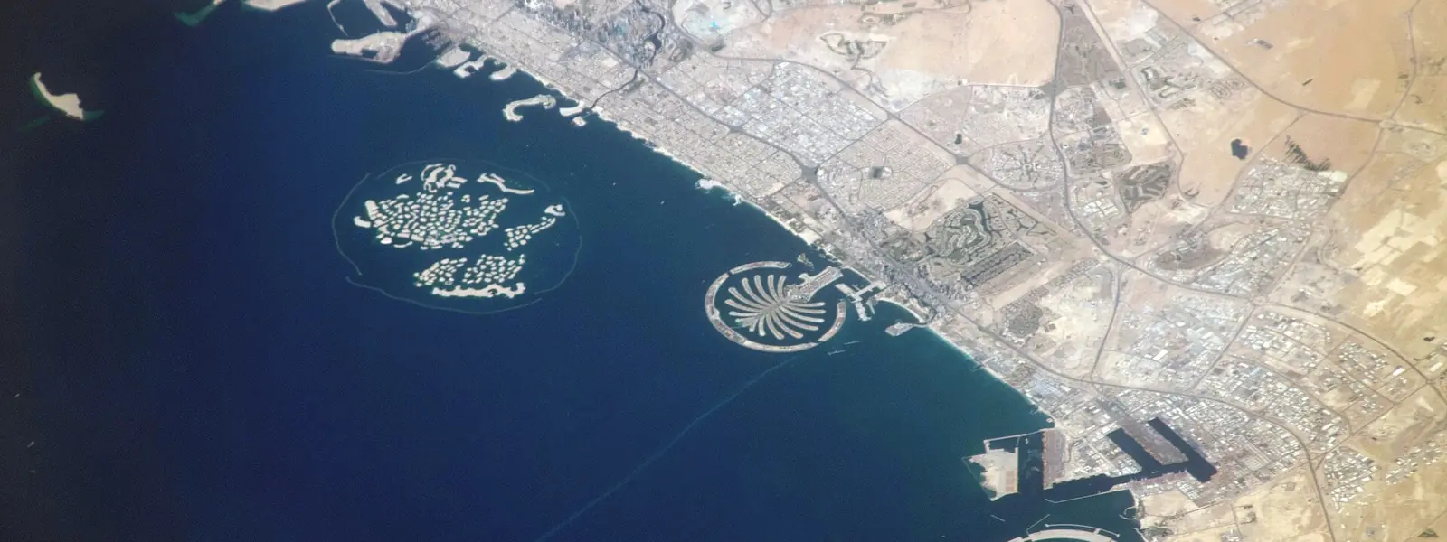 Palm Jebel Ali and Palm Jumeirah from ISS