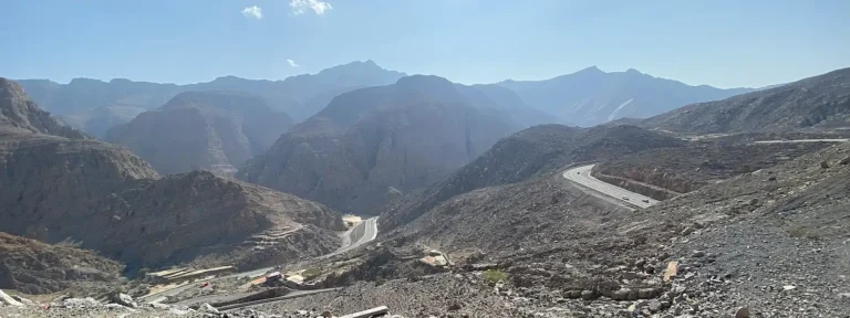 Jebel Jais mountain ranges viewed from Ras Al Khaimah