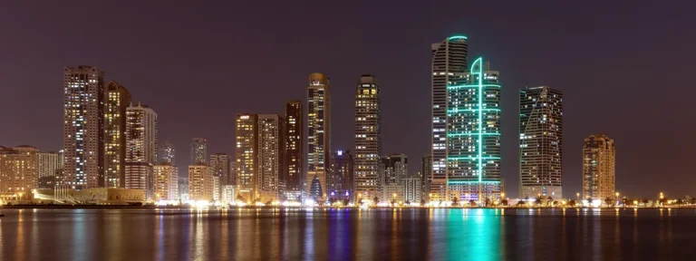 Sharjah skyline from Noor Mosque